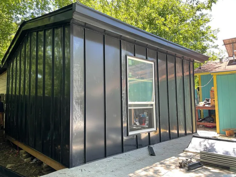 Black standing seam metal wall panels for Metal Roof Installation in Upper Darby