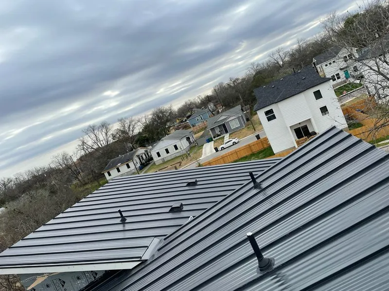Standing seam metal roof panels with vents for Skylight Repair in Upper Darby